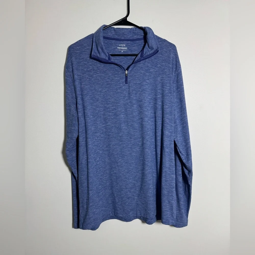 J.Crew Performance 1/4 Zip Pullover XL Blue Athletic Shirt